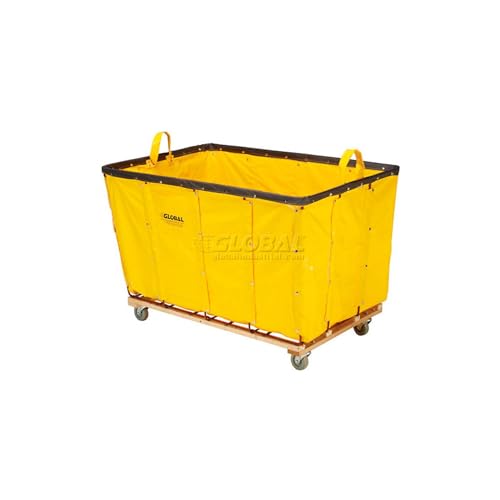 Carretilla global industrial de vinilo amarillo 12 bushel miniatura 1