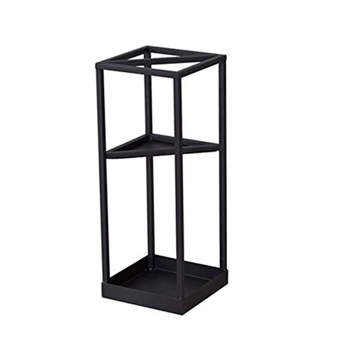 LYQZ Estante de Almacenamiento Multifuncional geométrico Simple Simple del Soporte del Paraguas del Hierro labrado del Hotel casero (Color : Negro)