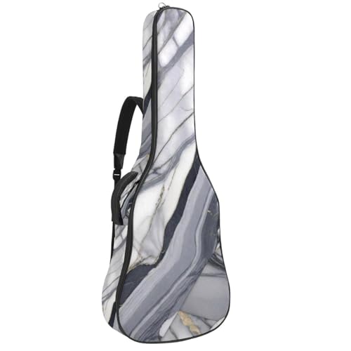 Housse pour guitare texture marbre gris et imprimé multicolore moderne