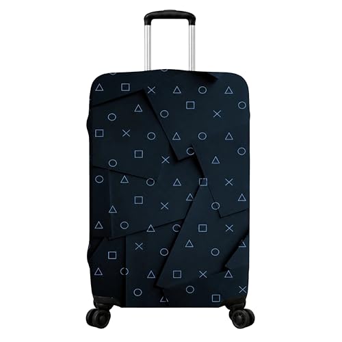 Image of Printed Luggage Cover for Traveling Bag & Suitcase - Stretchable & Scratchproof Trolley Protector with Velcro Lock & Lightweight Washable Material(Suitcase Not Included, Only Cover in Product)