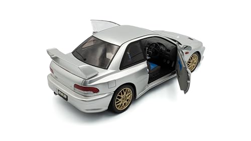Subaru Impreza 22B 1998 Silver 1:18 Modelo Diecast miniatura 5