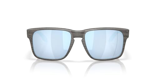 Oakley Oo9509 Holbrook S   Gafas de sol cuadradas para hombre, Woodgrain/Prizm Deep Water Polarizado, 53 mm