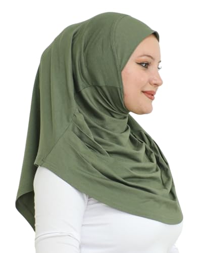 Prien Plain Ready To Wear Hijab for Women, Muslim Instant Turbans, Soft Jersey Scarf, Islamic Clothes, Long Hijabs, Abaya