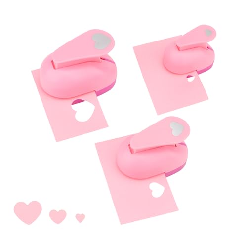 Rongon 3PCS Paper Punches for Crafting Heart Hole Punch for Kids Scrapbook Punch for Photos Paper Puncher Tool for Wedding Day Greeting Card DIY Scrapbooking Albums Arts
