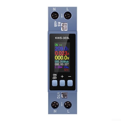 Gdfnmogo Monitor de corriente y voltaje de la pista de la pantalla a color TFT HD, Monitor de energía del medidor inteligente, Monitor de energía de frecuencia de corriente de voltaje, Para la fábrica