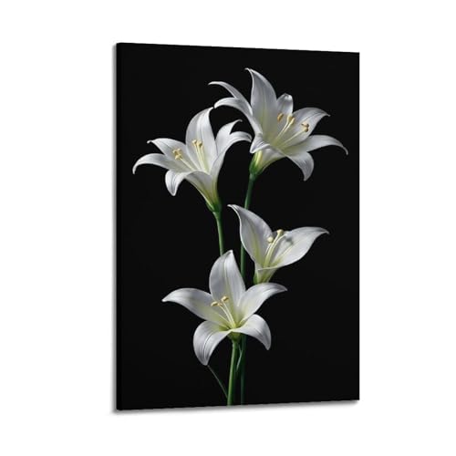 Poster mural lys blancs pour habiller un grand mur vide 60x90