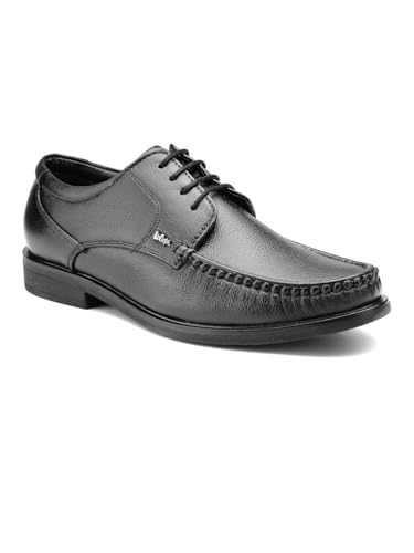 Image of Lee Cooper LC2131B3R Men's Leather Derby Formal Shoes | Lightweight, Comfortable & Stylish Lace-Ups for Office, Business