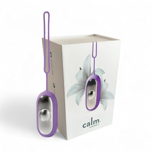 Glowco CalmCarry Sleep Aid Device Handheld Microcurrent Relaxation Tool Supports Calm Focus & Gentle Relief USB Rechargeable Portable Wellness Device for Adults & Kids | Purple Calm Carry