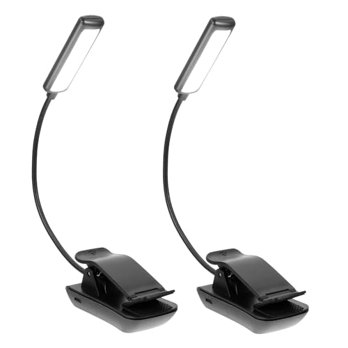 Lampe de lecture pour pupitre de musique lot de 2 lampes LED rechargeables noires stables