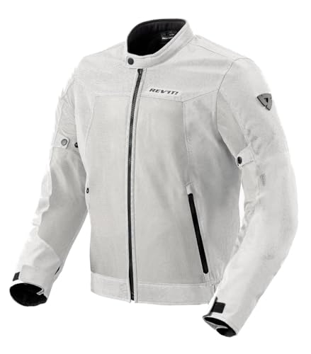 REV'IT! Eclipse 2 Metropolitan Veste de moto pour homme (Argent - XL)