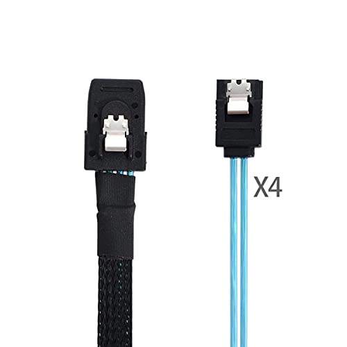 Cable interno Mini SAS SFF-8087 a 4 SATA 0.5m miniatura 6