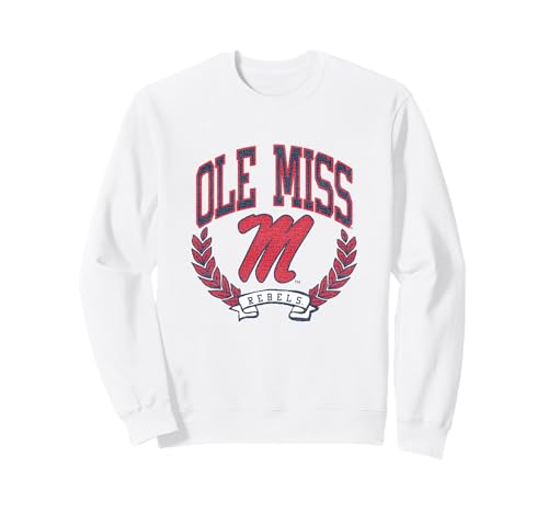 Mississippi Ole Miss Rebels Victory Vintage White Sweatshirt