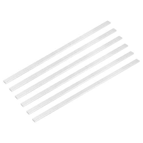 Image of MECCANIXITY 6 Pcs Square Aluminum Flat Bar, 5 /32 inch (4mm) Thick x 31 /64 inch (12mm) Width x 12 inch (305mm) Long 6061 Aluminum Flat Plate Solid New Mill Stock Silver for Industrial Building