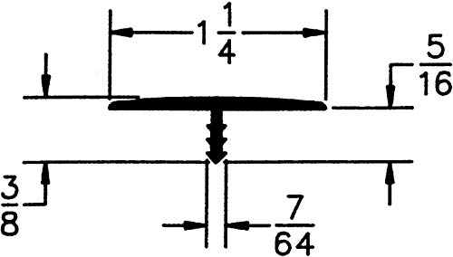 Edge Supply White 1-1/4 Inch X 12 Ft Center Barb Tee Moulding T Molding Hobbyist Pack, Small Projects, Arcade Machines And Tables. Made In Usa #TOP2