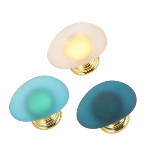 LIFKOME 3 piezas Tiradores de Cristal para Cajón y Armario Manijas de Aleación de Zinc Resistentes la Corrosión Accesorios Decorativos para Puertas y Muebles de Baño Diseño Transparente y