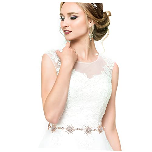NOLITOY Chic Rhinestone Chain Belt for Brides Elegant Waist Sash for Weddings Parties Everyday Wear Stunning Design with Sparkly Accents Bridal Accessory for Stunning4