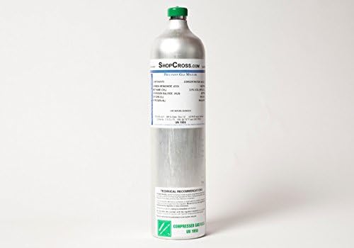 Gasco 58L-404-17-CO2 Precision Calibration Gas 100 ppm CO, 50% LEL CH4, 25 ppm H2S, 2.5% CO2, 17% O2, 58 Liter