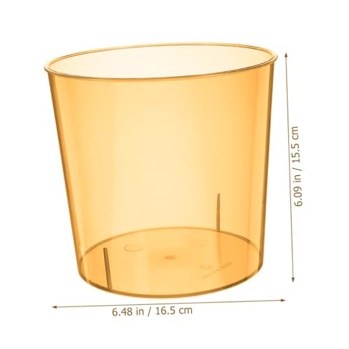 Caneca de basura compacta rectangular naranja KICHOUSE miniatura 2