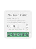 Smart Switch mit Leistungsüberwachung für Tuya Smart Home, WLAN-Steckdose kompatibel mit Alexa und Google Home, Fernbedienung & Timer, kompaktes ABS-Design für Beleuchtung und Geräte, Weiß