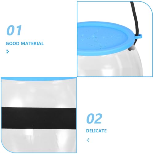 Acuario pequeño portátil transparente con tapa ventilada y asa resistente Lurrose, 2 piezas 4