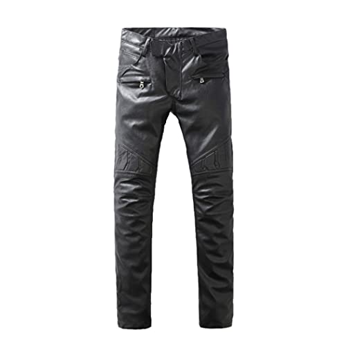 Pantalon de moto en cuir PU imperméable pour rouler au sec en grande taille