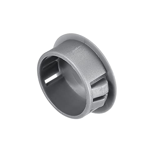 Image of uxcell 31 /32 inch Plastic Hole Plugs, 26Pcs Flush Type Panel Round Snap in Fastener Knockout Locking Plugs for Furniture Insert End Caps Panels, Gray
