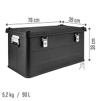 Trucky Aluminium Box mit Deckel Kiste Transportbox Box Aufbewahrungsbox – Ansicht 6