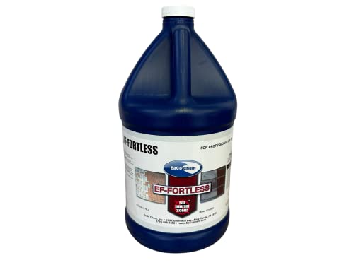 EaCo Chem EF-Fortless - Remove Powdery Efflorescence and Haze - Clean Brick Block and Mortar - NO Discoloration - Prevent Return of Efflorescence - 1 GALLON