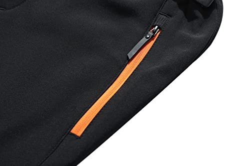 BenBoy Damen Wanderhose Wasserdicht Softshellhose Outdoorhose Winddicht Warm Gefüttert Winter Skihose Snowboardhose Trekkinghose,KZ2987W-Black-M