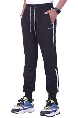 Image of Soft Cotton Side Stripe Track Pant for Men with 2 Side Deep Pockets and a Back Pocket