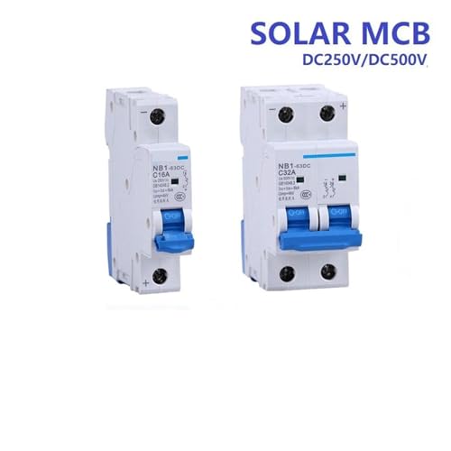 CHINT NB1-63DC DC MCB with Shunt Release Solar Energy Photovoltaic Mini Circuit Breaker 1P 2P 4P DC250V DC500V DC1000V NB1 S9(20A,SHUNT AC DC 24V_MCB 1P DC250V)