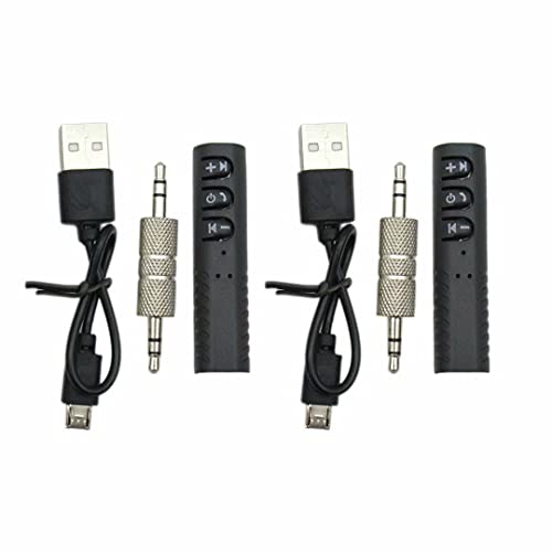 USonline911 2pcs Premium Quality Universal Car Bluetooth 3.5mm AUX Audio Stereo Music Hands Free Car Adapter