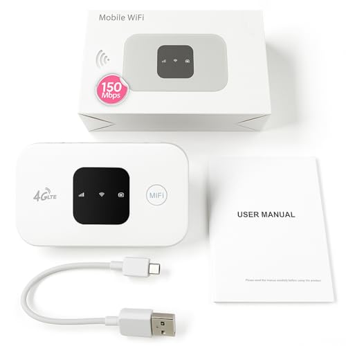Mobile Hotspot, Portable Travel Router 150Mbps High Speed SIM Card Hotspot Device 4G Strong Coverage Mobile Internet Router for Car Home Office Travel