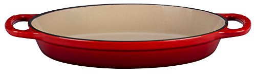Le Creuset LS2088-2467 Enamel Cast Iron Signature Oval Baker, 1 quart, Cerise