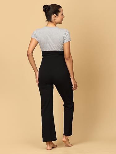 Image of The Mom Store Maternity Track Pants | for Pregnant Women with Ultimate Comfort | Prenatal Yoga Pants | Pre and Post Pregnancy