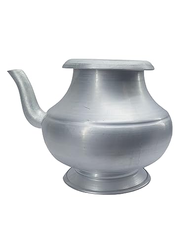 Coach&Pep Aluminium Traditional Kindi/Bathroom & Wuzu Aluminium Lota/Toilet Wash Jug/Handcrafted Kindi-Badna-Lota