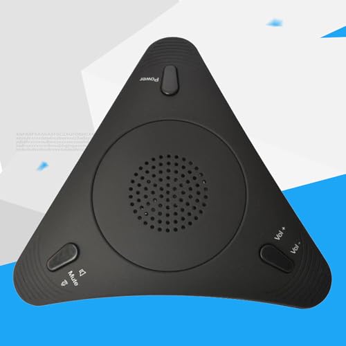 Micrófono de Conferencia USB con Captación Omnidireccional 360°, Cancelación de Eco Avanzada, Volumen Ajustable y Función Silencio, Compatible con PC y Móviles, Entrada para Auricu