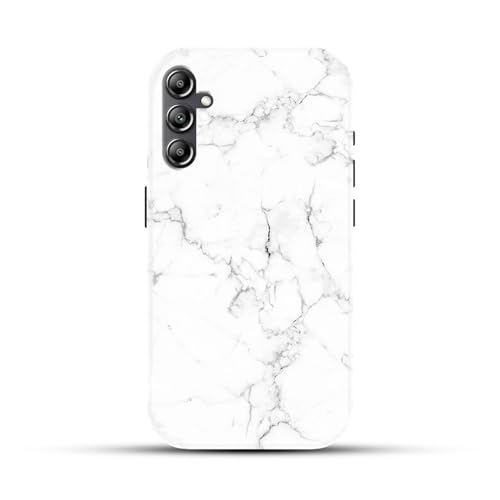 Image of COLORflow Back Cover Compatible with Samsung Galaxy A14 5G / 4G | Beautiful White Marble | Designer Printed Glossy Armoured Bumper Back Cover Compatible with Samsung Galaxy A14 5G / 4G