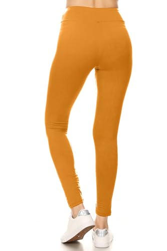 Image of Leggings Depot High Waisted Leggings for Women Buttery Smooth & Soft Women's Solid Yoga - Reg, Plus, 1X3X, 3X5X