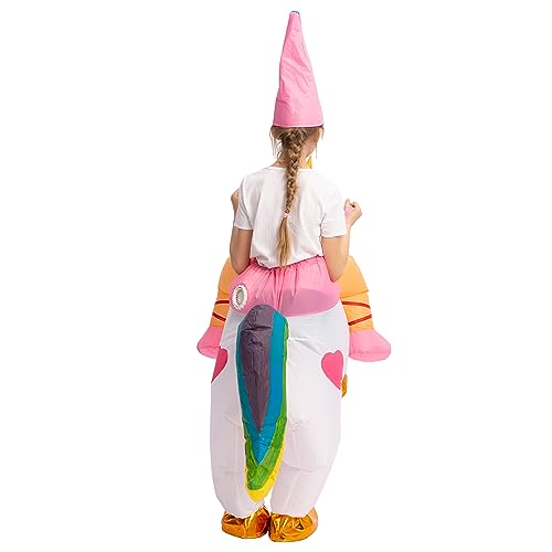 Disfraz inflable infantil de unicornio con luz miniatura 4