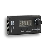 HERCHR RC Digital Servo Tester, DC 4.8-6V 3 Modes High Accuracy ESC Consistency Tester Replacement for RC Helicopter Airplane Car Speed Controller Motor Throttle Display
