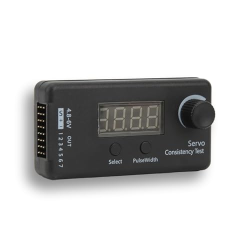 HERCHR RC Digital Servo Tester, DC 4.8-6V 3 Modes High Accuracy ESC Consistency Tester Replacement for RC Helicopter Airplane Car Speed Controller Motor Throttle Display