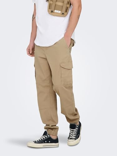 Only & Sons Herren Onscarter Life Cargo Cuff 0013 Pant Noos Hose 22028434,Chinchilla,29W / 32L – Ansicht 2