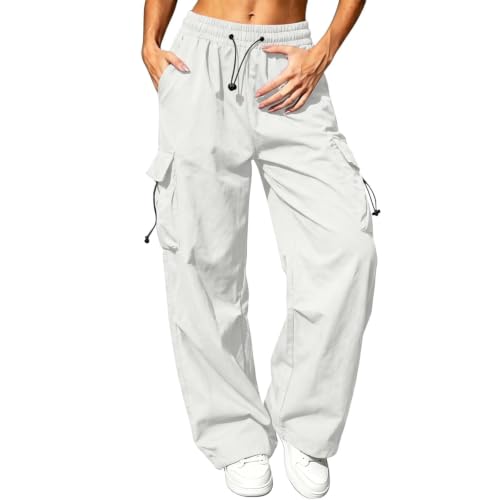 Womens Cargo hiking pants Y2K Baggy Stretchy High Waisted Jogger Trousers - image 1