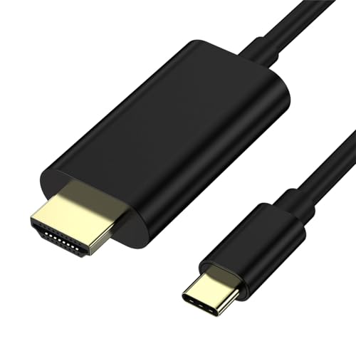 USB C to HDMI Cable（6FT）, [4K, High-Speed] USB Type C to HDMI Cable for Home Office...