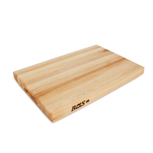 John Boos 18-by-12 by 1-1/2 Inch Reversible Hard Maple Cutting Board with Hand Grips