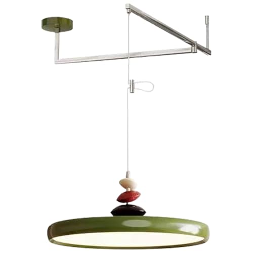 Lampada a Sospensione con Braccio Girevole di Grandi Dimensioni, Moderna Lampada a Sospensione a LED con dimmer, lampadari Rotondi Lunghi con Cavo di Sospensione Regolabile per Illuminazione