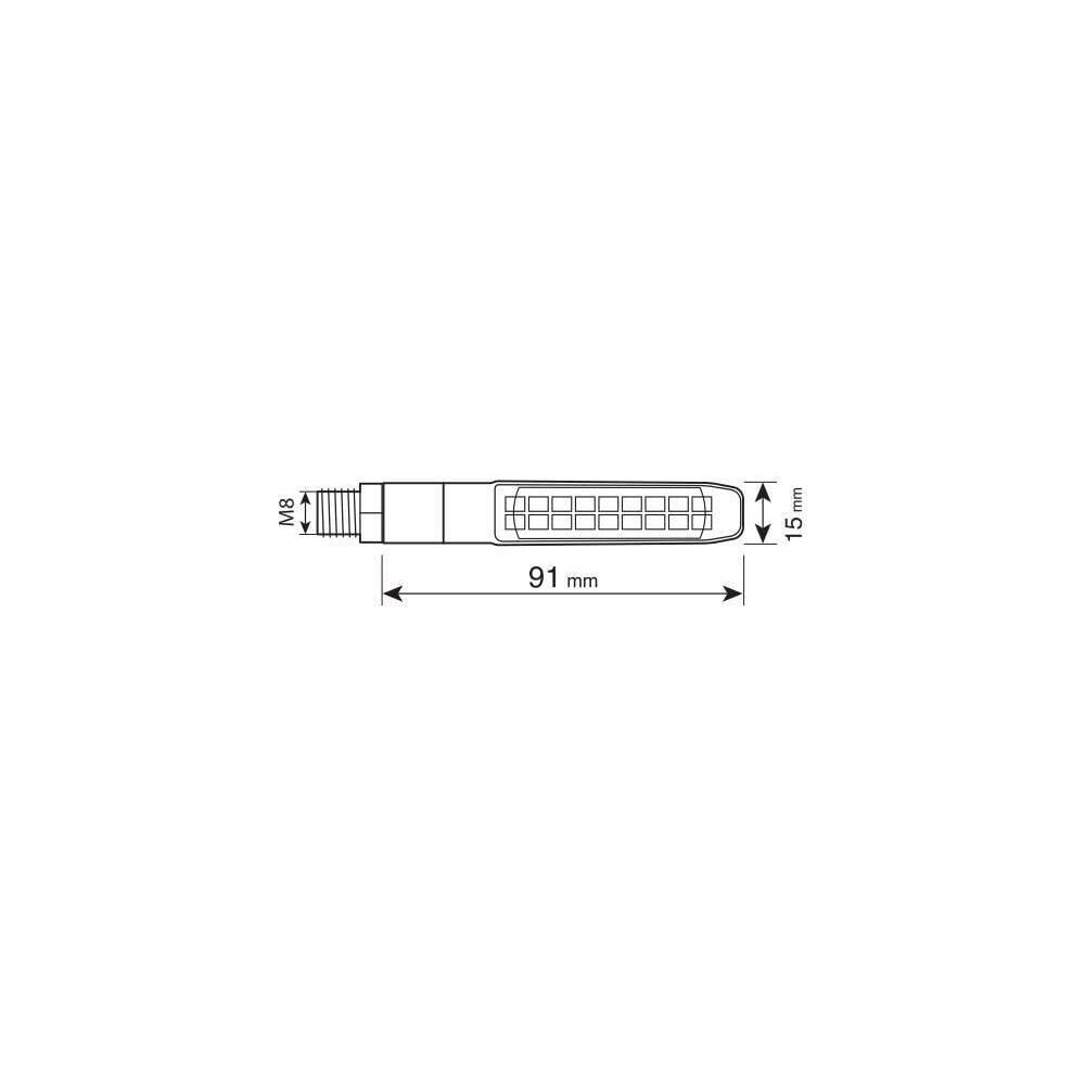 Lampa 91623 Victory Rear, frecce Moto LED omologate, indicatori di direzione a LED e Luce di Posizione/Stop Posteriori - 12V LED