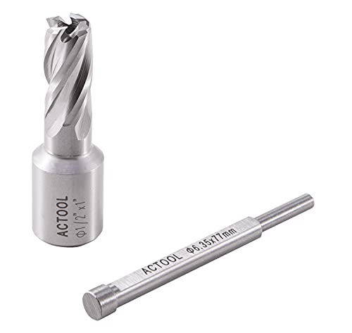 Actool 1/2" Diameter × 1" Depth Of Cut Hss Annular Cutter With 3/4'' Weldon Shank #TOP4