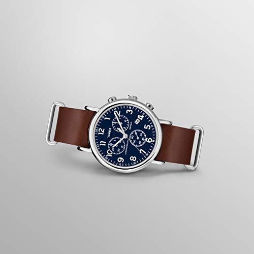 Image of TIMEX Chronograph Men's Watch (Blue Dial Black Colored Strap)